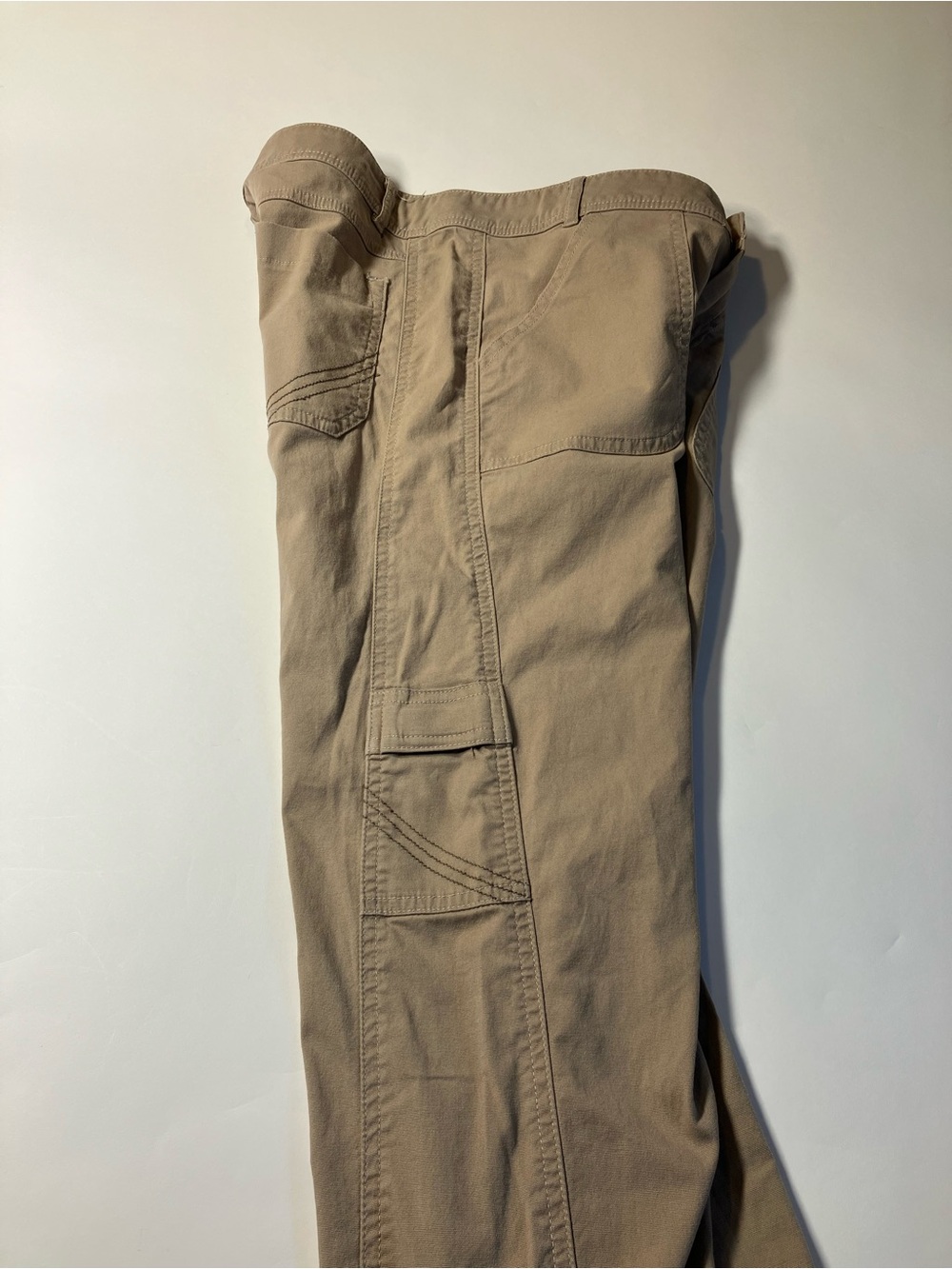 Prana Women's Khaki Wide-Leg Utility Pants - Picture 6 of 8